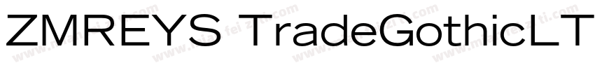 ZMREYS TradeGothicLTStd BdCn20 SC70字体转换